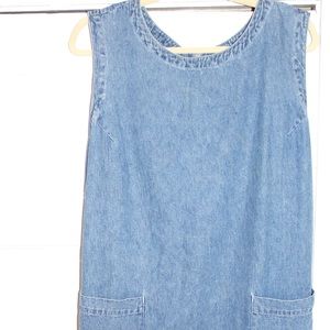 Oversized Denim Overall Dress